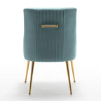SEYNAR Set of 6 Modern Glam Boucle Velvet Dining or Vanity Chairs with Rear Handle