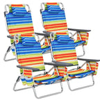 Costway 4-Pack Folding Backpack Beach Chair 5-Position Outdoor - See Details