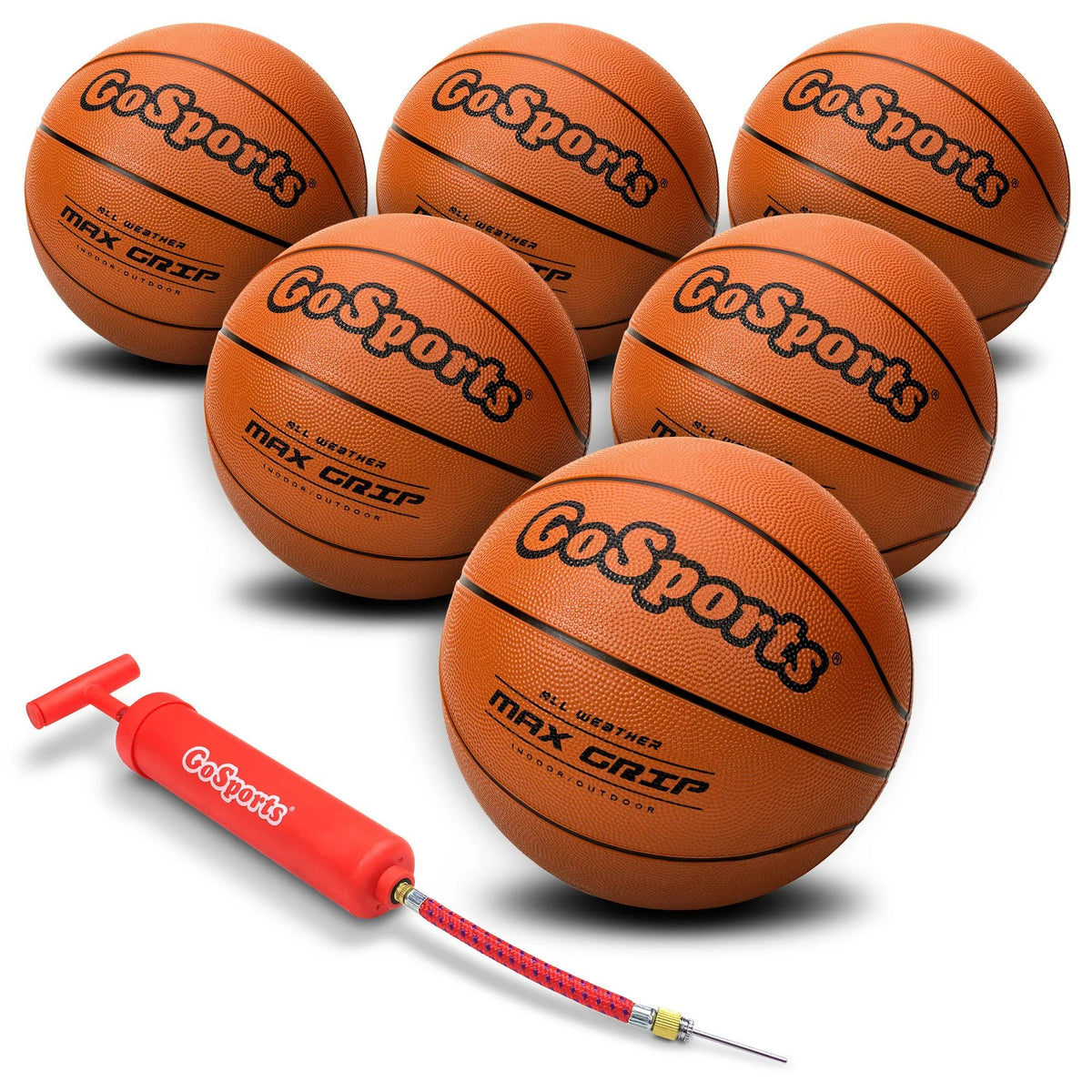 Indoor & Outdoor Rubber Basketballs, 6-pk | 7