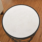 FirsTime & Co. Gilded Circles Iron Table - 16.75 x 16.75 x 22 in, American Design