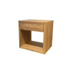 Solid Oak Scandinavian Floating Nightstand with Drawer - Stylish Bedroom Side Table