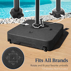 Best Choice Products Heavy-Duty Outdoor Cantilever Base Stand w/ Wheels, Locks, Fillable 330lb Capacity - Black