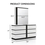 Conjira Modern 4-Piece White Wood Bedroom Storage Set by Furniture of America