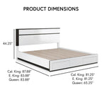 Conjira Modern 4-Piece White Wood Bedroom Storage Set by Furniture of America