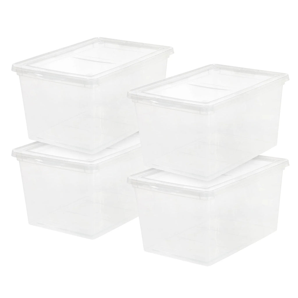 Clear Storage Box 4 Pack - 58 QT