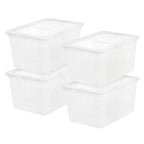 Clear Storage Box 4 Pack - 58 QT