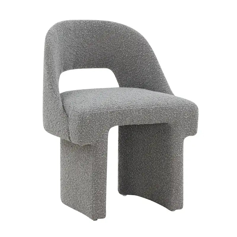 Modern Elegant Boucle Upholstered Accent Chair with MDF Wood Frame for Home Office, Living Room, and Bedroom
