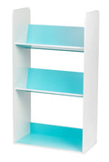 Tilted Book Shelf Rack - 3 Tier | Blue