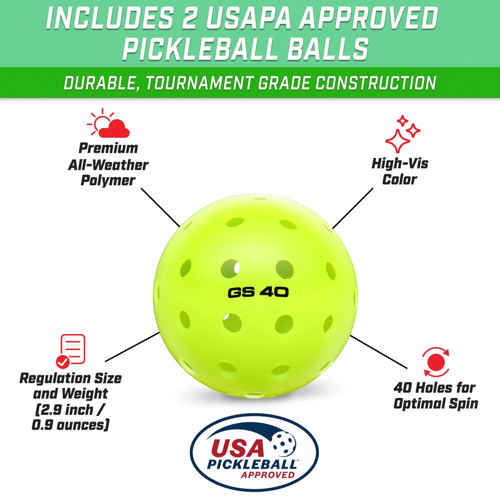 GS1 Pickleball Paddles, 2-pk