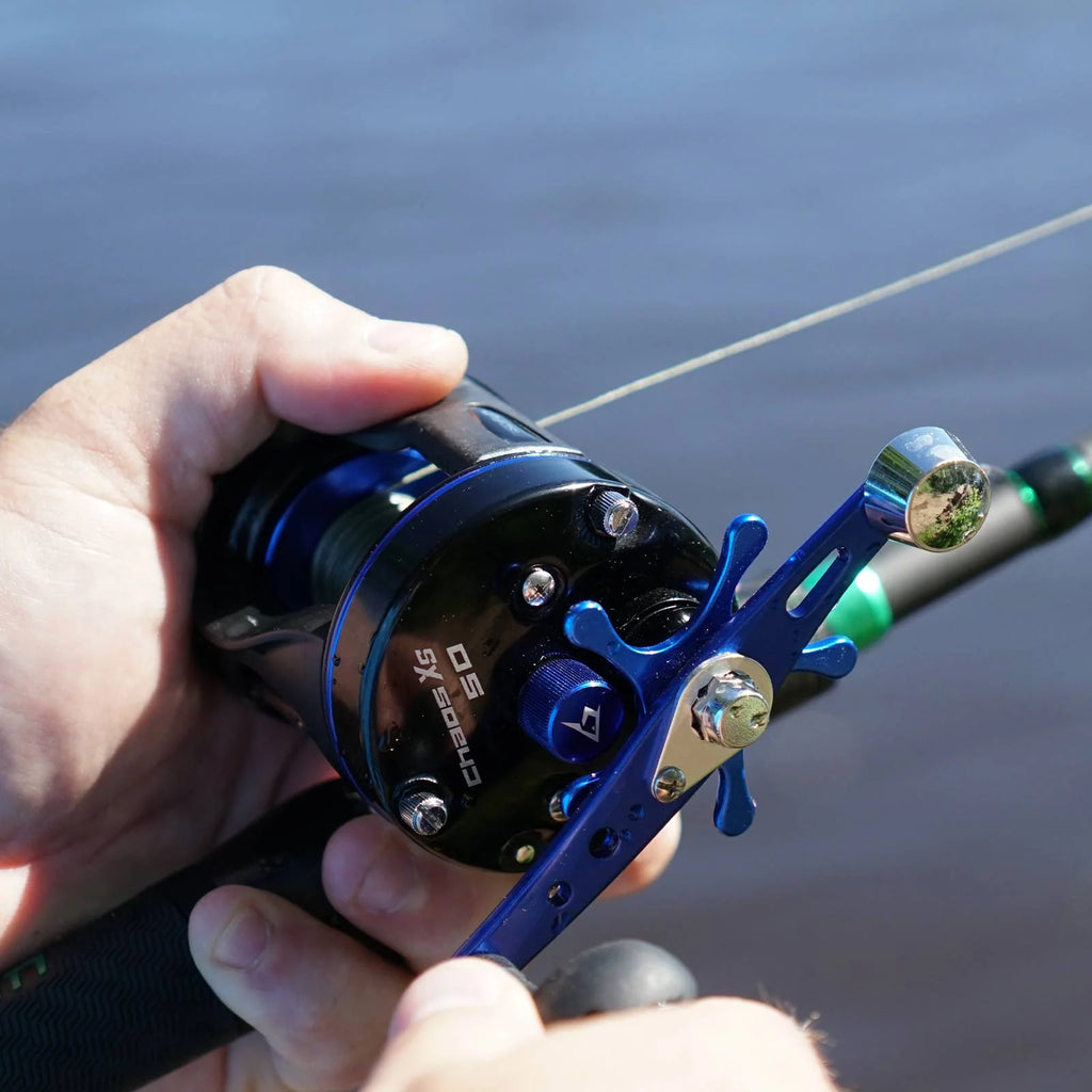 Piscifun Chaos XS Round Baitcasting Reel, Casting Reels | 4000 / RIGHT HAND / Blue