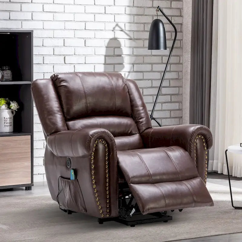 Comfortable Power Lift Recliner Chair with Breathable Fabric, Massage, Heat, and USB Charging Port