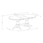 East West Furniture 7-Piece Oval Dining Set - Espresso Wooden Table with 6 Matching Chairs (Customizable Seat Options)