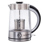 Hamilton Beach 1.7 Liter Electric Glass Kettle with Tea Steeper