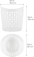 Plastic Laundry Basket, 27L - 3 Pack