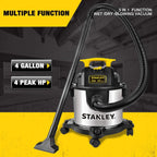 4 Gallon Wet Dry Vacuum, 4 Peak HP Stainless Steel 3 in 1 Shop Vacuum Blower with Powerful Suction, Vacuum for Job Site, Garage, Basement, Workshop