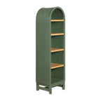 Better Homes & Gardens Juliet Narrow Arch Bookcase, Deep Green and Light Honey