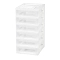 Storage Drawer Cart with Organizer Top - 6 Drawer | White
