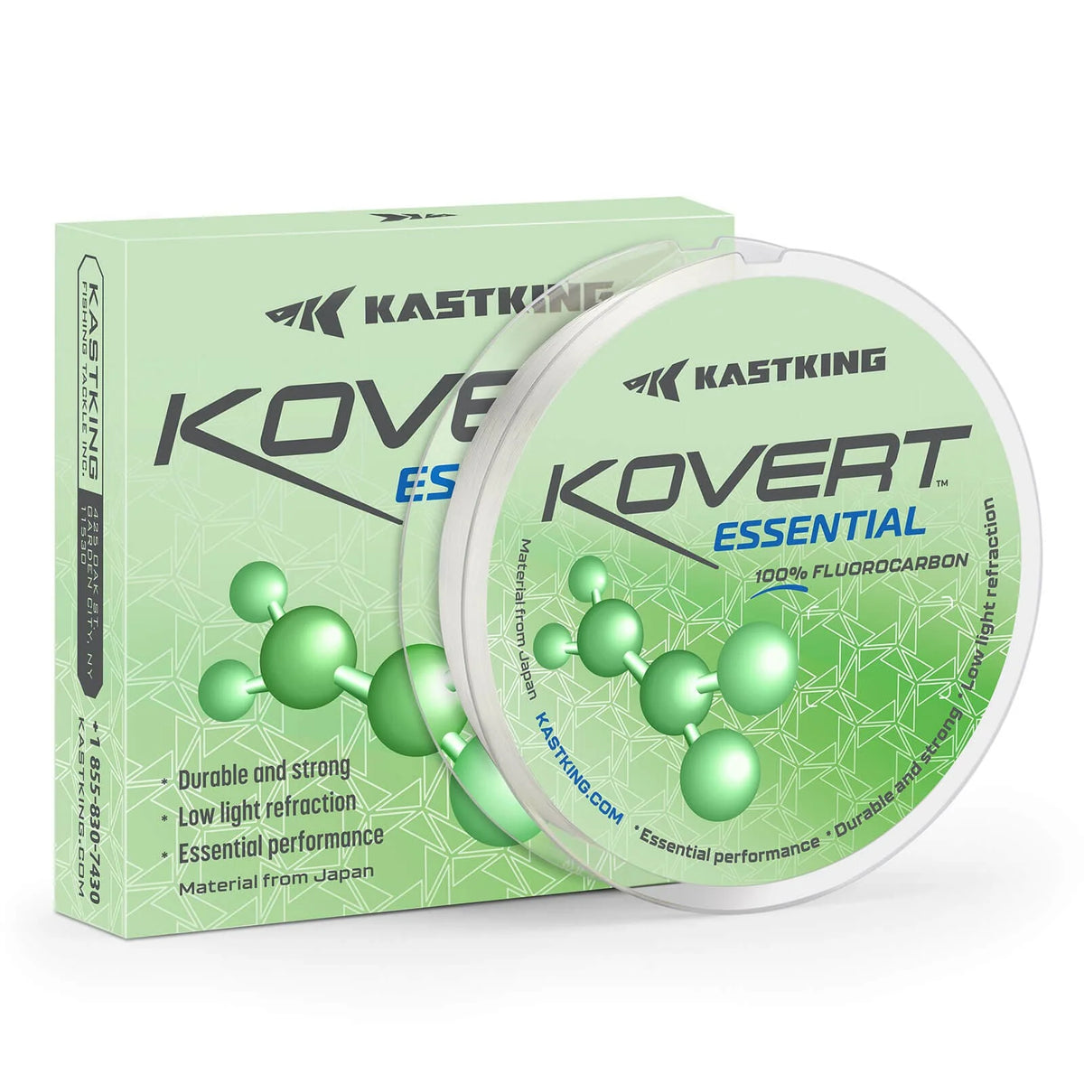 KastKing Kovert Essential 100% Fluorocarbon Fishing Line | 25 Yds / 8 LB