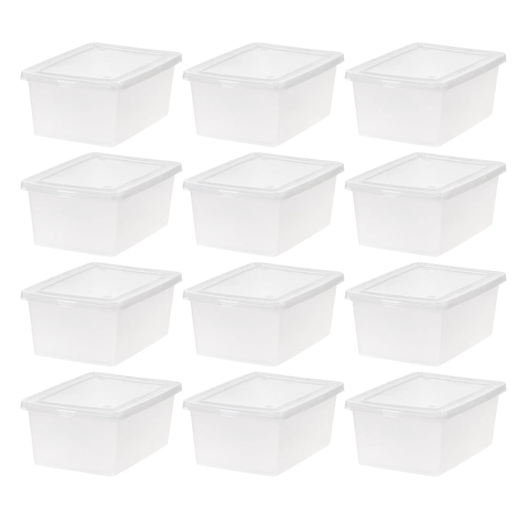 Clear Storage Box 12 Pack - 14.5 QT