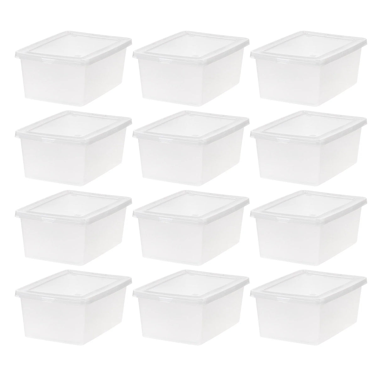 Clear Storage Box 12 Pack - 14.5 QT