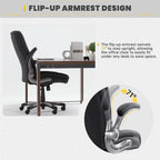 Ergonomic Office Chair with High Back Flip Up Armrests and Rolling Base