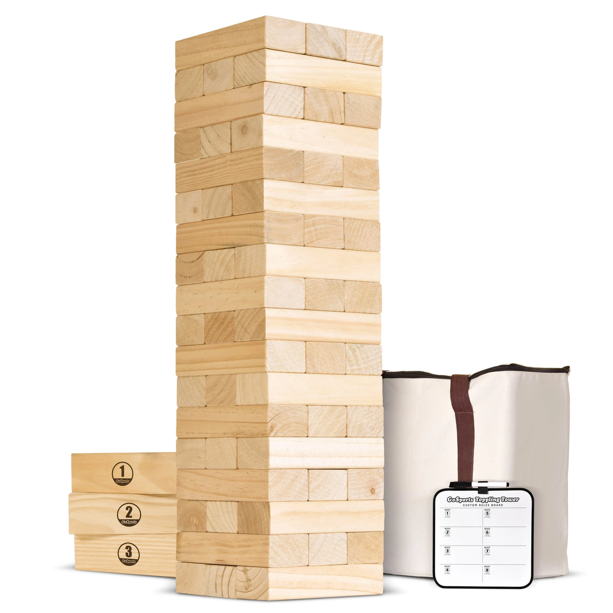 Giant Toppling Tower, Stacks to 5' | Natural
