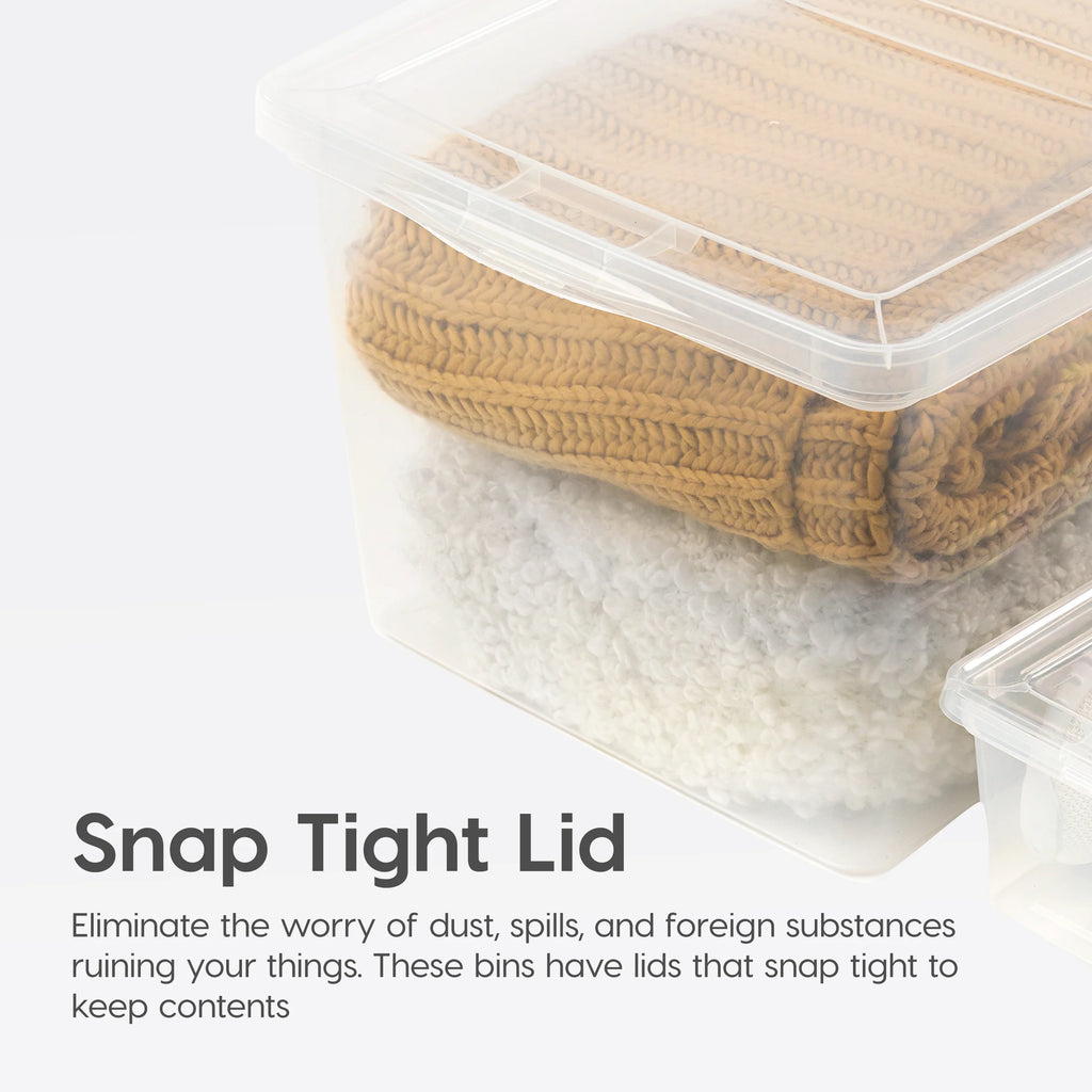 Clear Storage Box 12 Pack - 14.5 QT