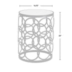 FirsTime & Co. Gilded Circles Iron Table - 16.75 x 16.75 x 22 in, American Design