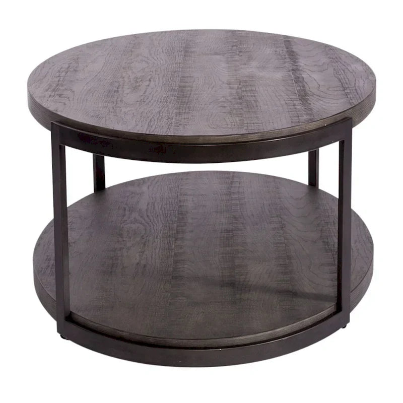 Contemporary Gauntlet Gray Oval Coffee Table