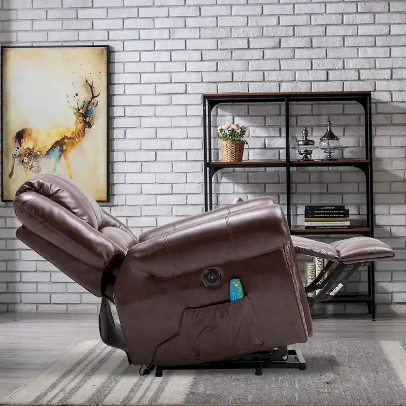 Comfortable Power Lift Recliner Chair with Breathable Fabric, Massage, Heat, and USB Charging Port