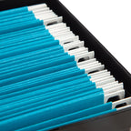 Open Storage Basket, File Organizer, Medium, Black, 6 Pack