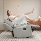 Spacious Faux Leather American-Style Recliner Chair for Living Room