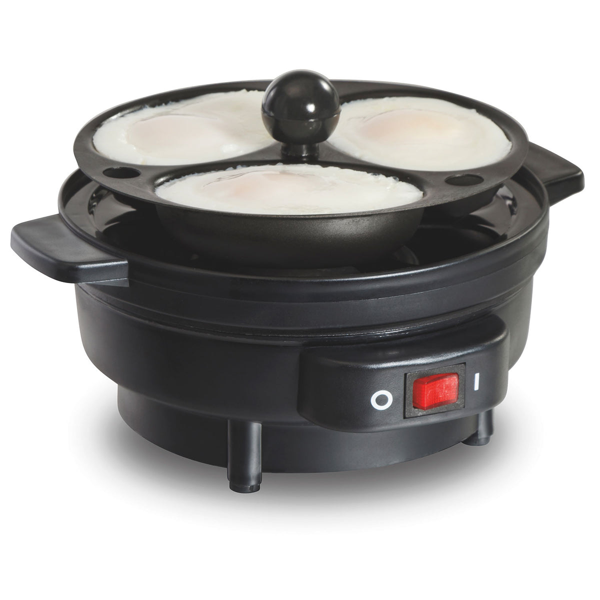 Hamilton Beach Egg Cooker with Built-In Timer, Poaching Tray, Stainless Steel Lid