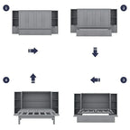 Murphy Wall Bed with Storage Shelves Drawers and USB Charging