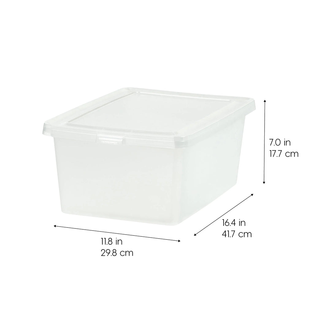 Clear Storage Box 12 Pack - 17 QT