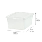 Clear Storage Box 12 Pack - 17 QT