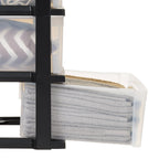 3-Drawer Wide Plastic Storage Drawer, Black, Set of 2