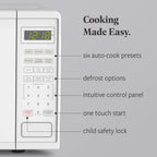 Farberware FMGZ09BKA 0.9 Cu. Ft. Microwave Oven, 900W, Digital Control, LED Display, 6 Cooking Presets, Black