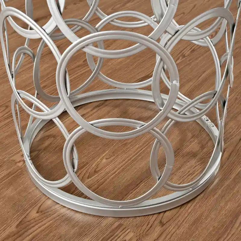 FirsTime & Co. Gilded Circles Iron Table - 16.75 x 16.75 x 22 in, American Design