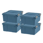 31Qt. Heavy Duty Totes for Storage with Easy-Grip Handles, 4 Pack