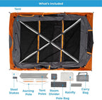 CORE Straight Wall Cabin Tents | 10 Person / 11 Person / 12 Person Large Multi Room Family Tents for Car Camping & Outdoor Adventures