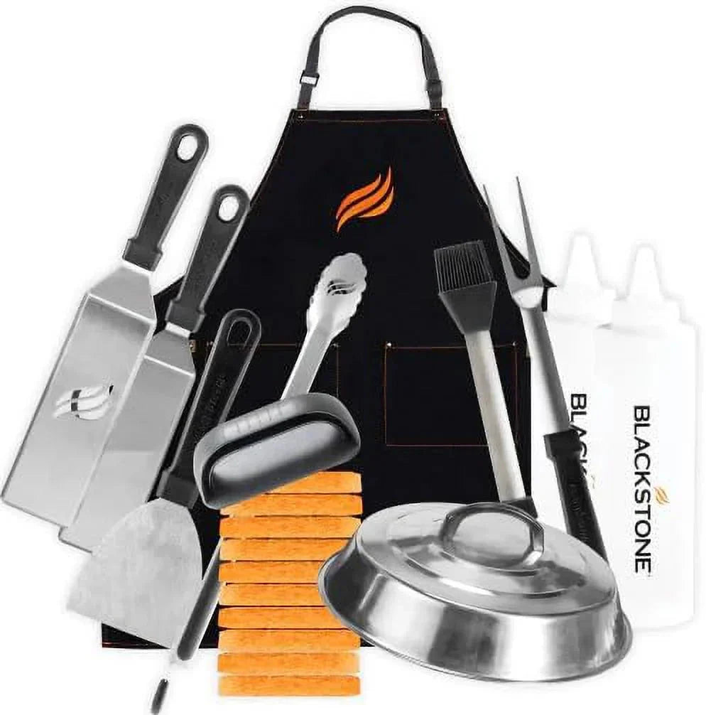 28 Inch Blackstone Griddle 2080 with Hood XL Griddle Original 3-Burner Outdoor Flat Top Grill, with Blackstone Griddle Accessories, Seasoning, and Wholesalehome Gloves and Cloth