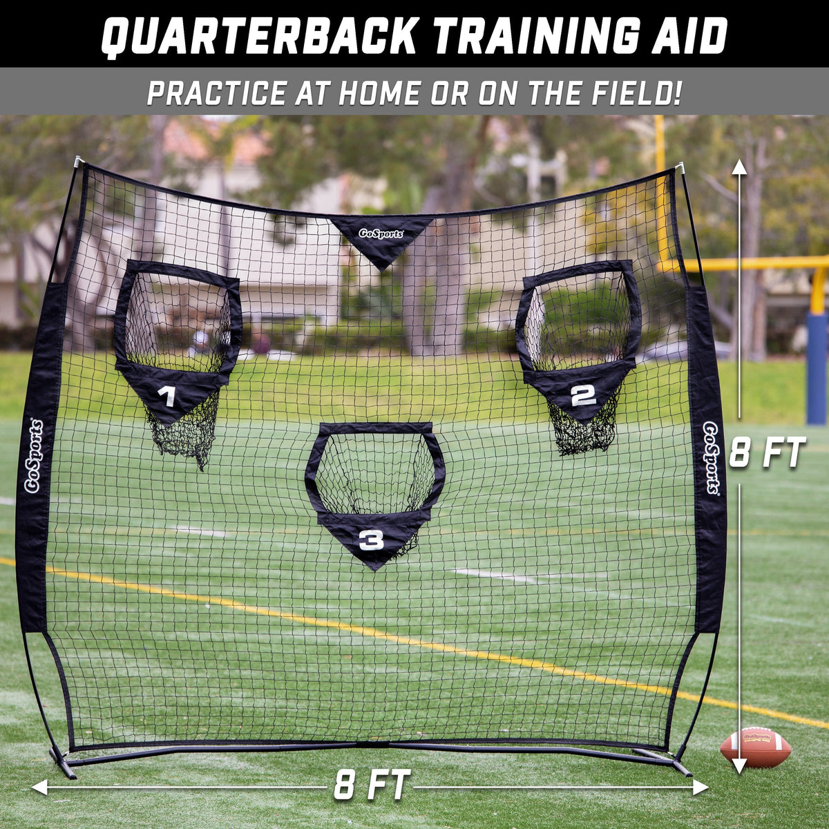 6' x 6' QB Training Throwing Net | Black