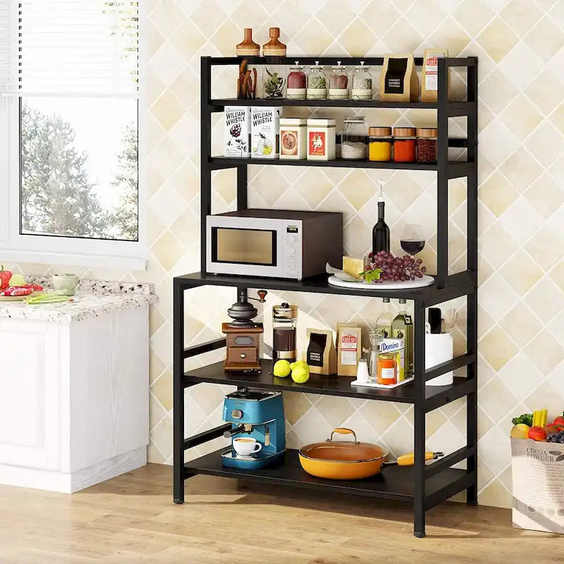 5-Tier Kitchen Baker's Rack with Storage - Microwave Oven Cart