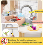 Children's small land play kitchen, wooden children's play kitchen toy set