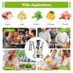 Commercial Juice Extractor, 370W 110V Electric Stainless Steel Juicer for Fruit Vegetable Heavy Duty Centrifugal Juicer Machine Juice & Residue Separated Low Noise: Home & Kitchen