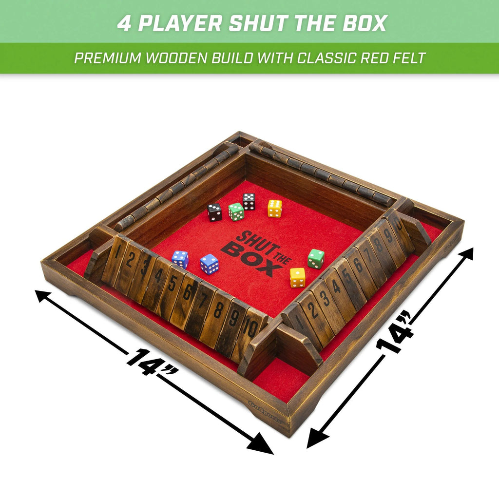 Shut-the-Box Premium Wooden Dice Game