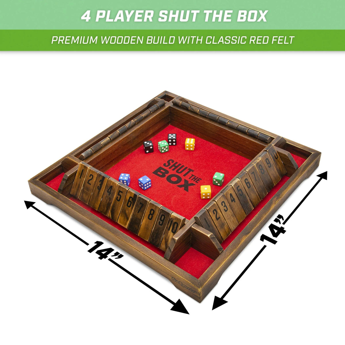 Shut-the-Box Premium Wooden Dice Game