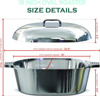 Cast Aluminum Dutch Oven - 8 Quart - Oval Dutch Oven Pot with Lid for Families and Parties - Lightweight Cajun Cookware with Ideal Heat Distribution - Oval Roaster Pan with Lid (13 Inch)