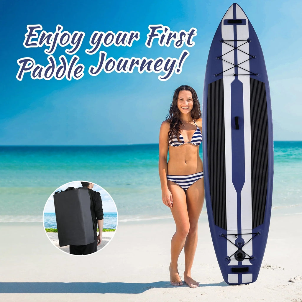 streakboard 11FT Inflatable Stand Up Paddle Board SUP Surfing Boards No Slip Deck, 6'' Thick with Backpack